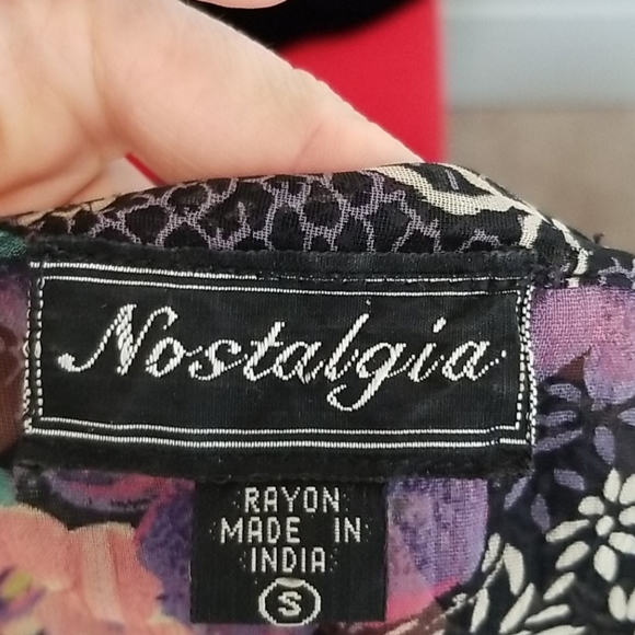 Nostalgia Floral Maxi Dress - Black and Purple - Picture 6 of 6